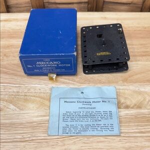 Antique Meccano Clockwork Motor No. 1 with Original Box
